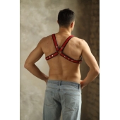 Черно-красная мужская портупея Black-Red - БДСМ Арсенал - купить с доставкой в Тольятти