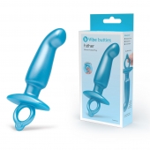 Голубая анальная пробка для массажа простаты Hither Silicone Prostate Plug - 14,3 см. - b-Vibe - в Тольятти купить с доставкой