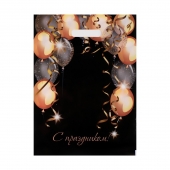 Пакет с вырубной ручкой и принтом в виде шариков (30х40 см) - Сима-Ленд - купить с доставкой в Тольятти