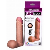 Фаллическая насадка для страпона UNICOCK 8  - 20 см. - LOVETOY (А-Полимер) - купить с доставкой в Тольятти