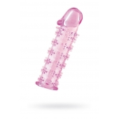 Розовая насадка на пенис с шипами - 12,5 см. - A-toys - в Тольятти купить с доставкой