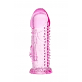 Розовая насадка на пенис с шипиками и коготком - 13,5 см. - A-toys - в Тольятти купить с доставкой