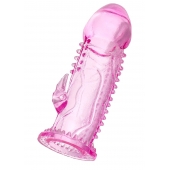 Розовая насадка на пенис с шипиками и коготком - 13,5 см. - A-toys - в Тольятти купить с доставкой