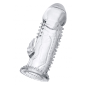 Прозрачная насадка на пенис с шипиками и коготком - 13,5 см. - A-toys - в Тольятти купить с доставкой