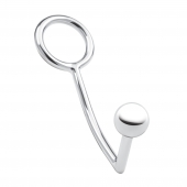 Кольцо на пенис с анальным стимулятором Stainless Steel Anal Hook   Cock Ring - BlueLine - в Тольятти купить с доставкой