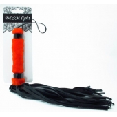 Нежная плеть с красным мехом BDSM Light - 43 см. - БДСМ Арсенал - купить с доставкой в Тольятти