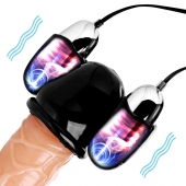 Черная стимулирующая насадка для головки полового члена Multi Speed Vibrating Penis Head Teaser - XR Brands - в Тольятти купить с доставкой