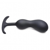 Черный массажер простаты с утяжелителями Premium Silicone Weighted Prostate Plug Large - 18,8 см. - XR Brands - в Тольятти купить с доставкой