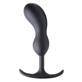 Черный массажер простаты с утяжелителями Premium Silicone Weighted Prostate Plug Large - 18,8 см. - XR Brands - в Тольятти купить с доставкой
