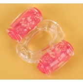 Прозрачное виброкольцо с двумя вибропульками - Toyfa Basic - в Тольятти купить с доставкой