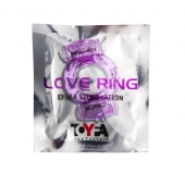 Фиолетовое виброкольцо с двумя вибропульками - Toyfa Basic - в Тольятти купить с доставкой