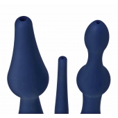 Набор из 3 универсальных насадок для анального душа Universal 3 Piece Silicone Enema Attachment Set - XR Brands - купить с доставкой в Тольятти