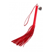 Красная кожаная плеть с петлёй - 50 см. - Pecado - купить с доставкой в Тольятти