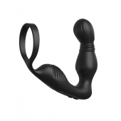 Черный вибростимулятор простаты с эрекционным кольцом Ass-Gasm Pro P-Spot Milker - Pipedream - в Тольятти купить с доставкой