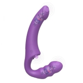 Фиолетовый безремневой страпон Straples Strap-On Dildo - Erokay - купить с доставкой в Тольятти