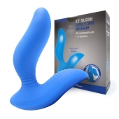 Синий вибромассажер простаты 3,5’’ Curve P-spot Massager - 12 см. - Erokay - в Тольятти купить с доставкой