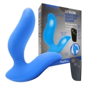 Синий вибромассажер простаты 3,5’’ Remote Control Curve P-spot Massager - 12 см. - Erokay - в Тольятти купить с доставкой