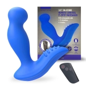 Синий вибромассажер простаты 3,5’’ Remote Control P-spot Massager - 12,5 см. - Erokay - в Тольятти купить с доставкой