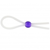 Прозрачное лассо с фиолетовой бусиной SILICONE COCK RING WITH BEAD LAVENDER - NMC - в Тольятти купить с доставкой