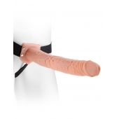 Фаллопротез телесного цвета Hollow Strap-On - 29 см. - Pipedream - купить с доставкой в Тольятти