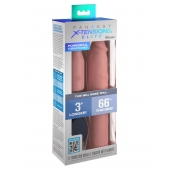 Телесная вибронасадка на член 3  Vibrating Mega X-tension with Remote - 22,9 см. - Pipedream - в Тольятти купить с доставкой