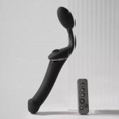 Черный безремневой вибрострапон Strap-On-Me Multi Orgasm Size XL - Strap-on-me - купить с доставкой в Тольятти