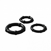 Набор из 3 черных эрекционных колец Babooom Ring Set - Adrien Lastic - в Тольятти купить с доставкой
