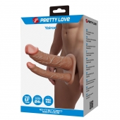 Реалистичная полая насадка на член для двойного проникновения Yairon - 17,5 см. - Baile - купить с доставкой в Тольятти