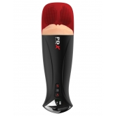 Телесный мастурбатор-вагина в черной колбе с вибрацией Fuck-O-Matic Pro XL - Pipedream - в Тольятти купить с доставкой