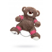 Бондажный набор: бурый мишка с розовыми оковами и наручниками - Pecado - купить с доставкой в Тольятти