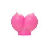 Розовая свеча «Сиськи» - 150 гр. - Pecado - купить с доставкой в Тольятти