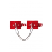 Красные мягкие кожаные оковы с люверсами - Pecado - купить с доставкой в Тольятти