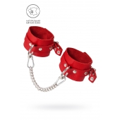 Красные мягкие кожаные оковы с люверсами - Pecado - купить с доставкой в Тольятти