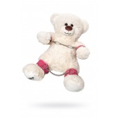 Бондажный набор: белый мишка с розовыми оковами и наручниками - Pecado - купить с доставкой в Тольятти