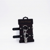 Черно-красные кожаные оковы - Crazy Handmade - купить с доставкой в Тольятти