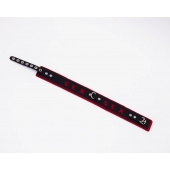 Черно-красный ошейник Sex - Crazy Handmade - купить с доставкой в Тольятти