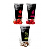 Набор из 3 съедобных лубрикантов JUJU (клубника, малина, кокос) - JuJu - купить с доставкой в Тольятти