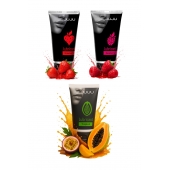 Набор из 3 съедобных лубрикантов JUJU (клубника, малина, тропические фрукты) - JuJu - купить с доставкой в Тольятти