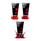 Набор из 3 съедобных лубрикантов JUJU (клубника, малина, вишня) - JuJu - купить с доставкой в Тольятти