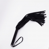 Черный кожаный флоггер - 45 см. - Crazy Handmade - купить с доставкой в Тольятти