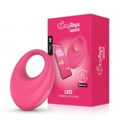 Розовое интерактивное эрекционное виброкольцо Leo - Easy toys - в Тольятти купить с доставкой