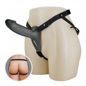 Черный полый мужской страпон London - 16,8 см. - Baile - купить с доставкой в Тольятти