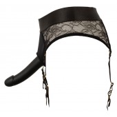 Черный женский страпон Strap-on Set: трусики и насадка - Orion - купить с доставкой в Тольятти