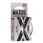 Черные утолщенные презервативы MAXUS Extra Strong с железным кейсом - 3 шт. - Maxus - купить с доставкой в Тольятти