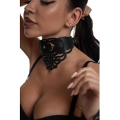 Фигурный чокер с узорами и золотистой фурнитурой - Crazy Handmade - купить с доставкой в Тольятти