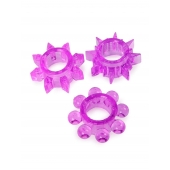 Набор из 3 лиловых эрекционных колец различной формы - Erowoman-Eroman - в Тольятти купить с доставкой