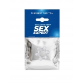 Прозрачное эластичное эрекционное кольцо с 6 шариками - Sex Expert - в Тольятти купить с доставкой