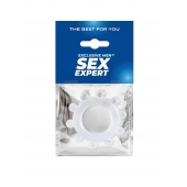 Прозрачное эрекционное кольцо со стимулирующими шариками - Sex Expert - в Тольятти купить с доставкой