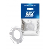 Эластичное эрекционное кольцо с 3 шариками и шипами - Sex Expert - в Тольятти купить с доставкой