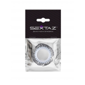 Эластичное эрекционное колечко с черными «ресничками» - Sextaz - в Тольятти купить с доставкой